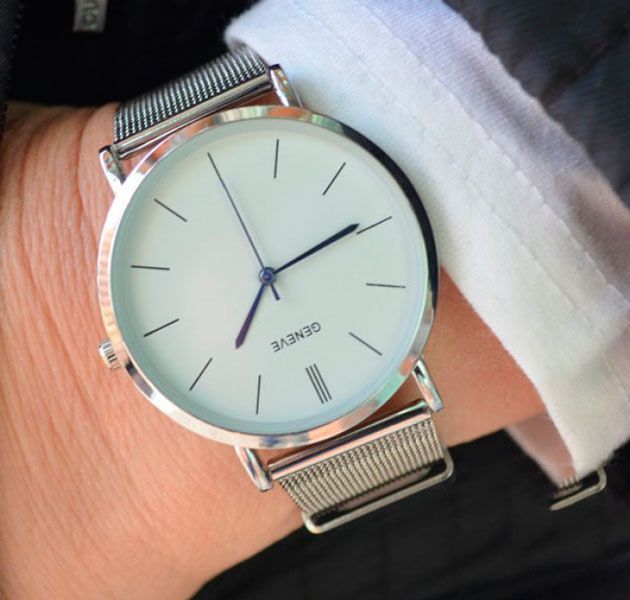 Geneva Steel Silver Miss Flower, 2 ремінці 4056 фото