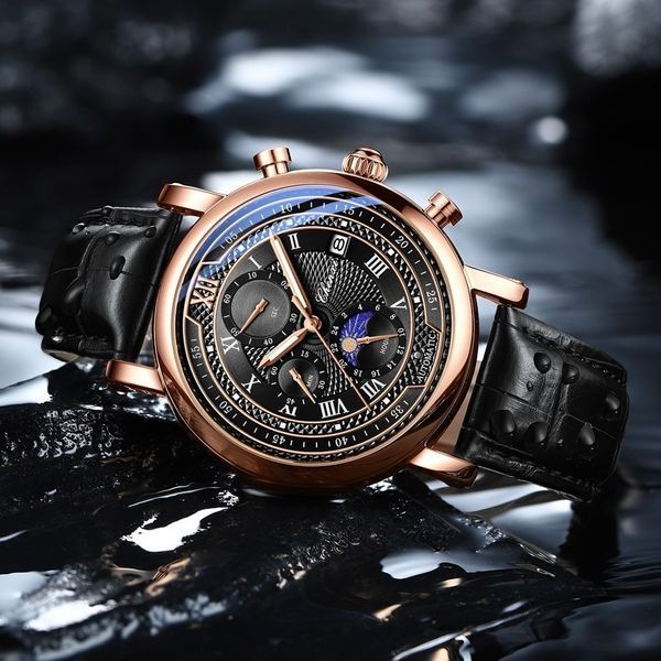 Chenxi Patek Steel Black, 2 ремінці 3968 фото