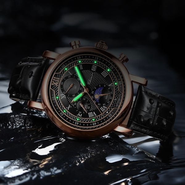 Chenxi Patek Steel Black, 2 ремінці 3968 фото